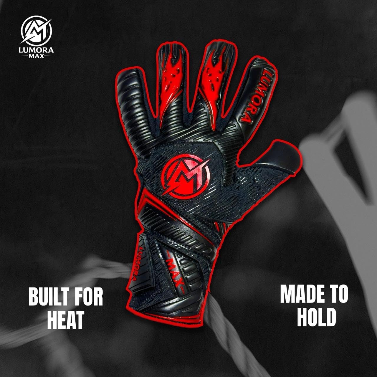 Goalkeeper Gloves-Professional Negative Cut Goalie Gloves with Contact Max Grip, 4mm Foam Padding & Airprene Backhand| No Finger Save, All-Weather Performance. Sizes (7-10)