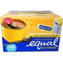 Equal Zero Calorie Sweetener, 0.035 oz 500 CountPack of 1 Packaging May Vary