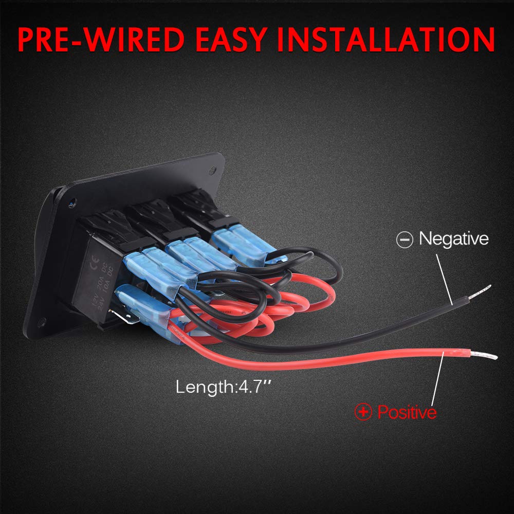 Bеѕt Cуbеr Dеаlѕ 🔥 MICTUNING 3 Gang Rocker Switch Panel - 12V 24V 5 Pin On Off Toggle Switch with Blue LED Light DIY Sticker Pre-Wired for Car Truck Boat Marine ATV UTV Lіmіtеd Stосk MICTUNING 3 Gang Rocker Switch Panel - 12V 24V 5 Pin On Off Toggle Switch with Blue LED Light DIY Sticker Pre-Wired for Car Truck Boat Marine ATV UTV