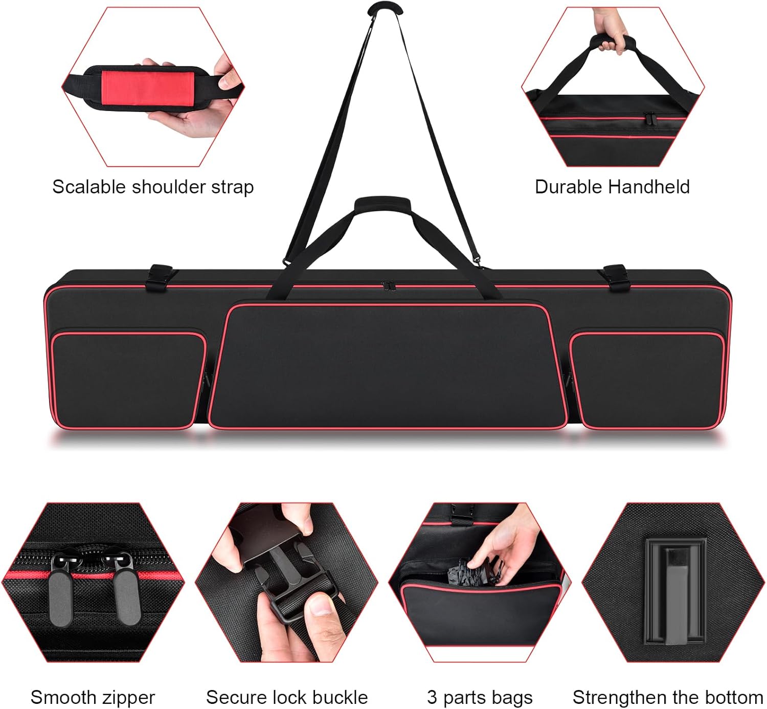 Car Battery Jump Starter Bag for DEWALT DXAEJ14 Digital Portable Power Station Air Compressor + Travel Carrying Holder for Electric Mechanical Keyboard Stand Performing Outdoors, Home Practice