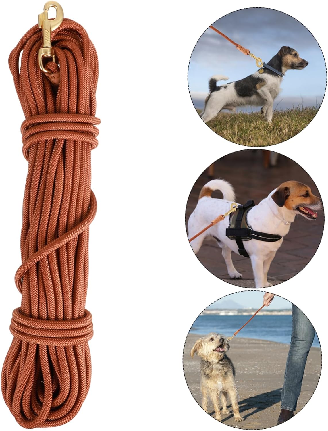 Yardwe 20M Heavy Duty Nylon Dog Training Leash Long Rope for Puppies and Dogs Durable and Portable for Outdoor Training and Use