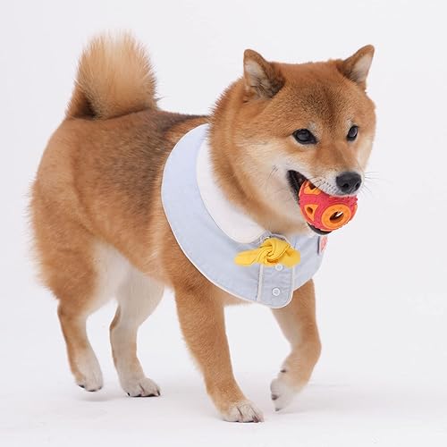 Miniatura 8 de YOXOZO Juguete de bola para perro, cascabel interior para regalo, juguete chirriante de goma, pelota inteligente interactiva con agujeros, ideal