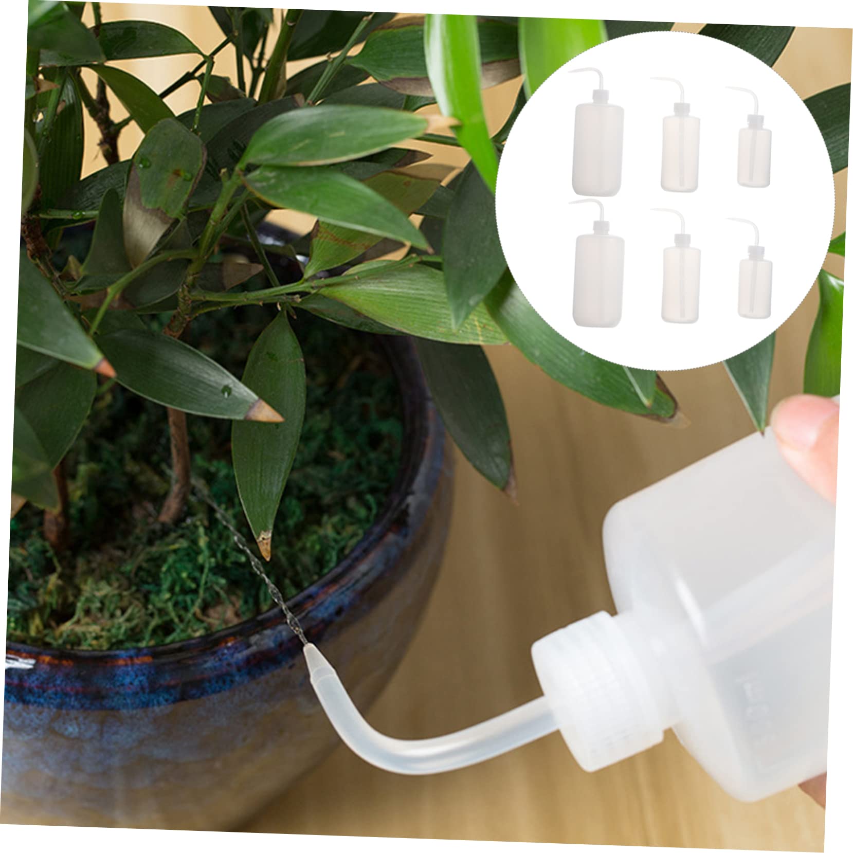 iplusmile 12piezas Botellas De Riego De Boquilla Curvada y Escala para Jardinería y Cuidado De Plantas