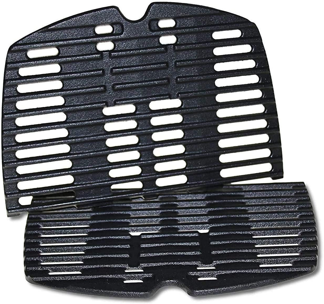 GGC 7646 7584 Grill Grates for Weber Q3200 Q320 Q300 Q3000 Q3100 Gas Grills, 17.8" x 25" Cast Iron Cooking Grates for Weber 586002 57060001 404341 Grill, 2PCS Replacement Accessories for Webber Baby Q