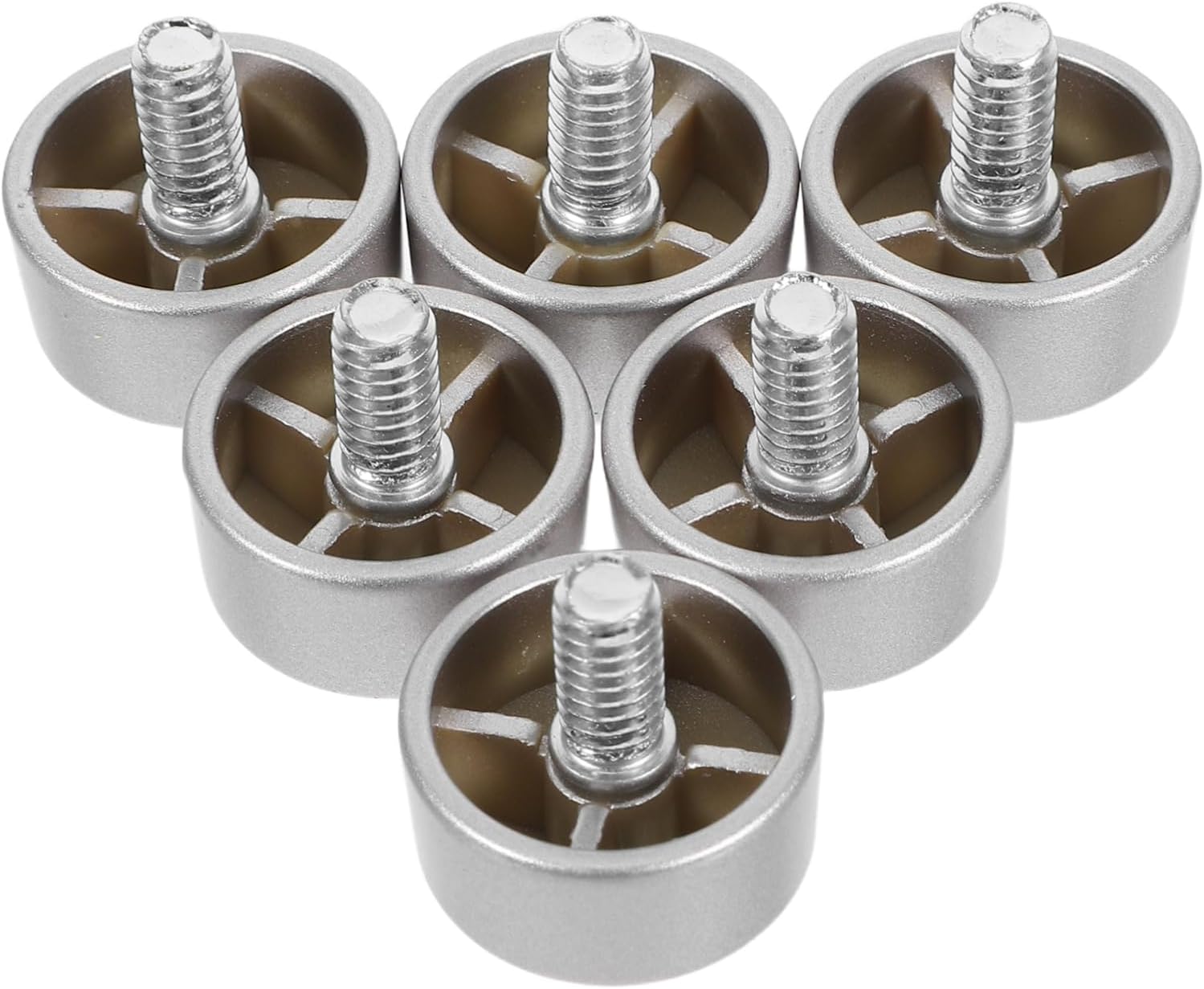 PRETYZOOM 6pcs Decorative Rod End Caps Replacement Finials for Curtain Poles Window Treatment Accessories Living Bedroom Decor
