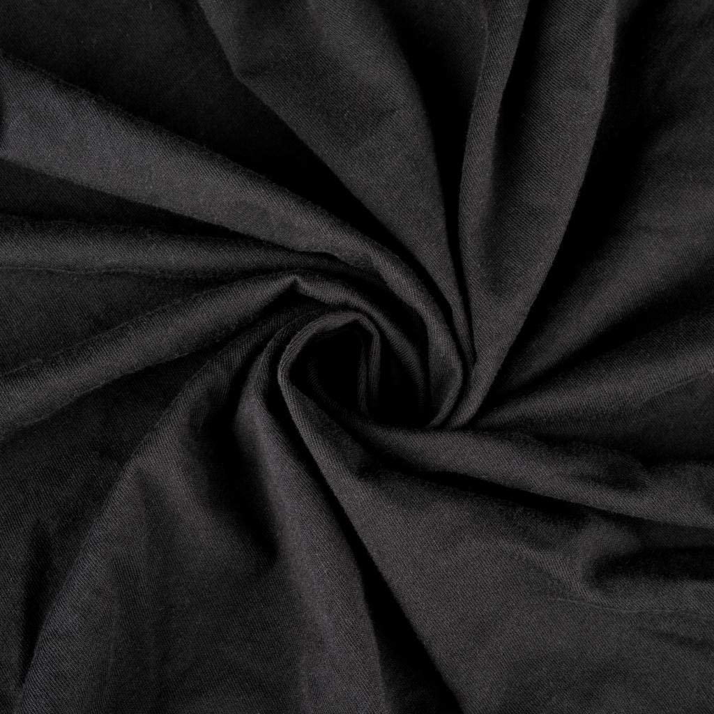SheetWorld Baby Fitted Bassinet Sheet Fits Halo Bassinet Swivel Sleeper, 100% Cotton Jersey Hypoallergenicy Sheet, Unisex Boy Girl, 17 x 30 inches, Solid Black, Made in USA
