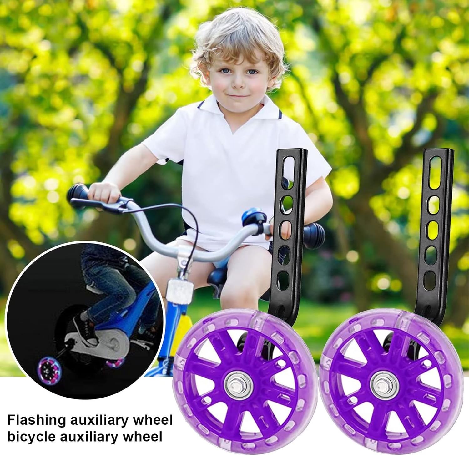 Bicycle Training Wheels, Variable Speed Kids Bicycle Stabilizers Mounted Kit, Fit for12 14 16 18 20 Inch Bikes : Sports & Outdoors
