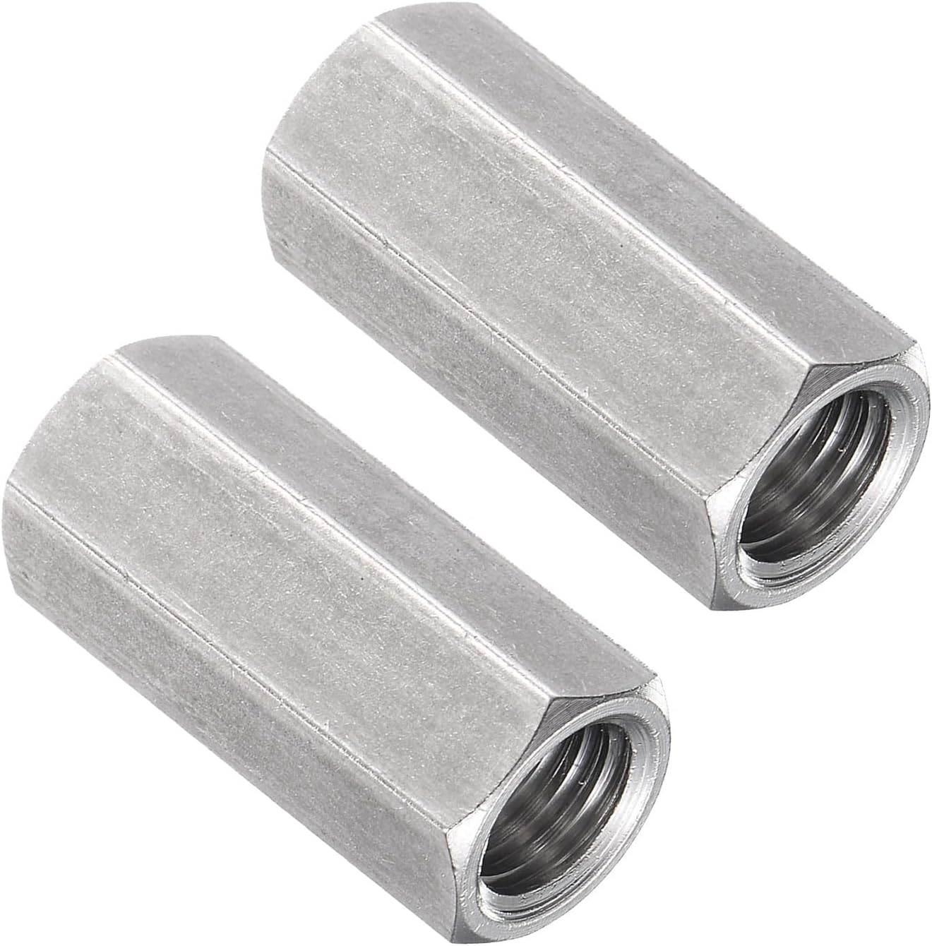 5PCS M10 x 1.5 Pitch Hex Coupling Nut 304 Stainless Steel