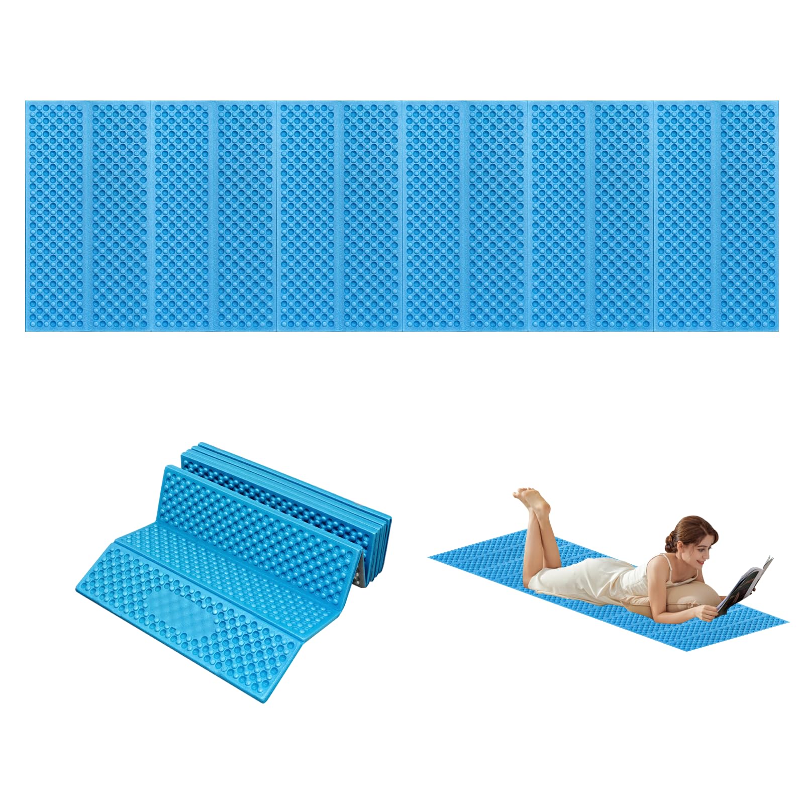 SchlafPlatz Isomatte faltbar – IXPE Thermomatte & Schlafmatte für Camping & Wandern, Ultraleicht, wasserdicht, isolierend, Outdoor Schaumstoffmatte