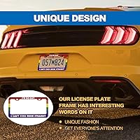 Vista 4 de Divertido marco de matrícula de metal de aluminio con texto de humor y orgullo gay con bandera de arco iris - I'm So Gay, I Can't Even Drive