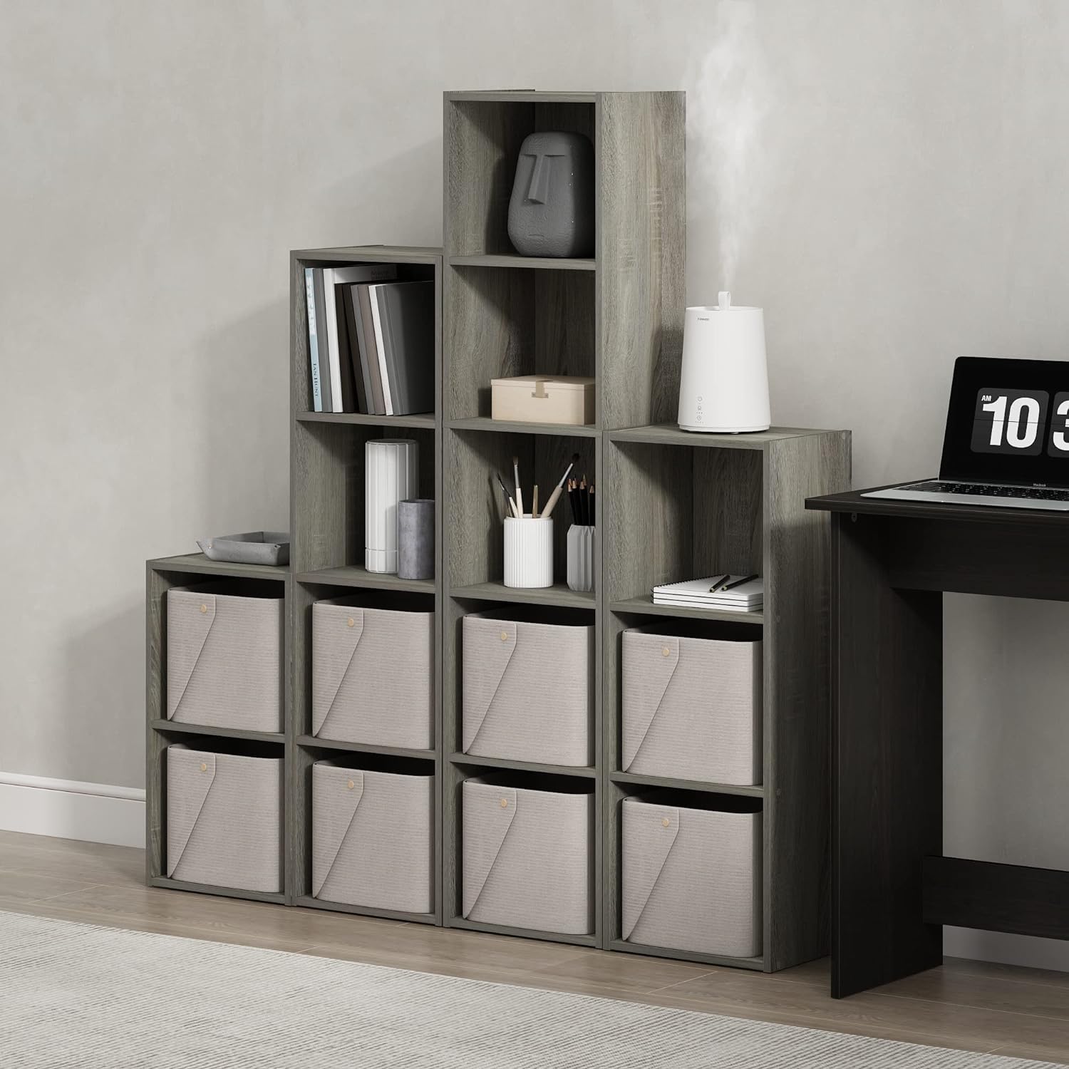 Oakcraft Multipurpose Single Cube Storage Organizer Unit Bed Side Table Type Rack DIY Shelf Cabinet Space Saver-image-36