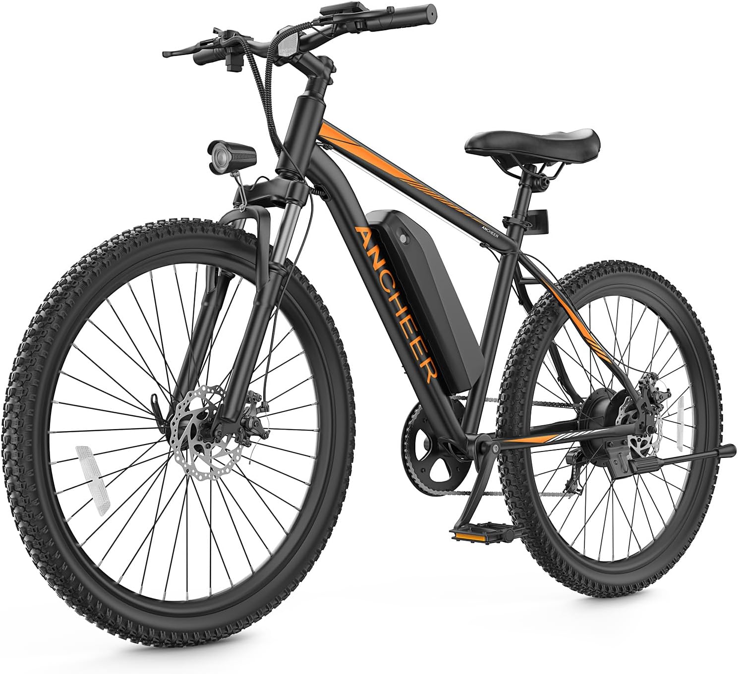 ANCHEER Electric Bike for Adults, [Peak 750W Motor] Electric Mountain Bike, 26" Sunshine Commuter Ebike, 55 Miles 20MPH Electric Bicycle with 48V/374Wh Battery, LCD Display, 21Speed, Front Suspension image 8