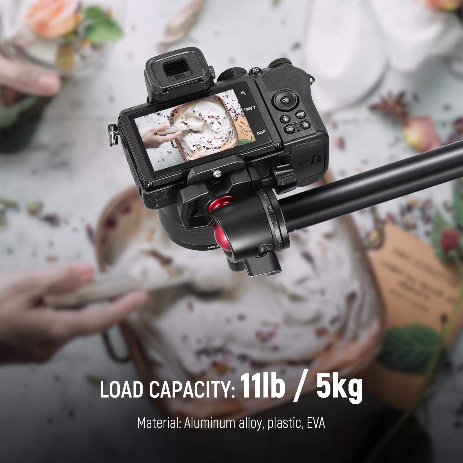 NEEWER Brazo de Extensión de Overhead Trípode con Base de Liberación Rápida Tipo Arca, 22-37, 8 Inch Telescópico, Brazo de Soporte de Cámara con Cabeza de Bola y Bolsa de Arena para Fotografía, ST005