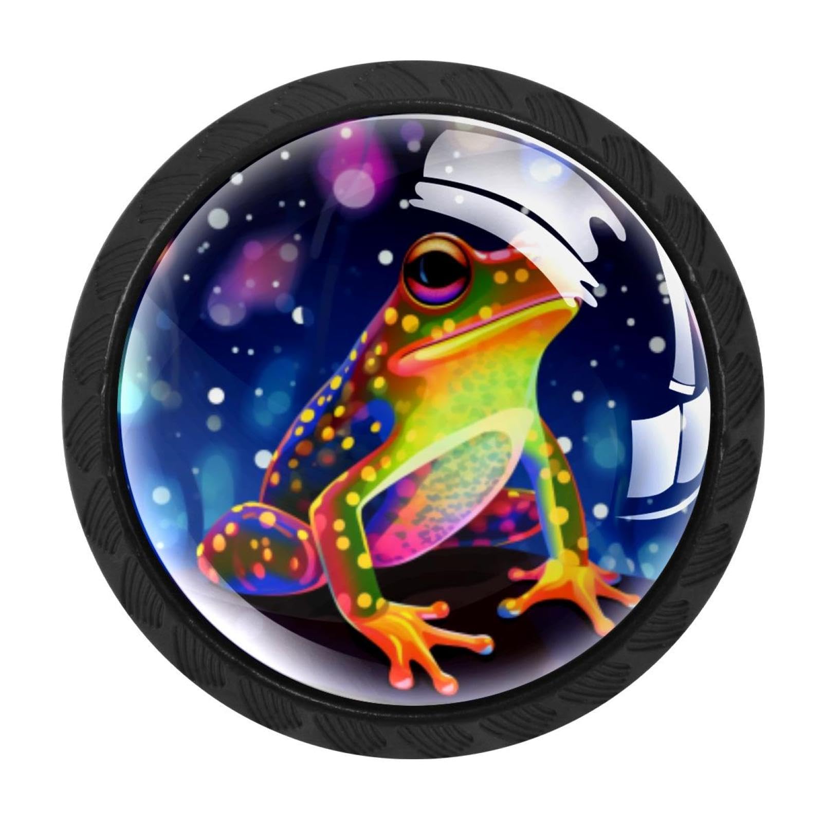Chenzzzz Multicolored 15 Starry Frog Drawer Knobs Pull Handle Crystal Glass Circle Shape Cabinet Drawer Pulls Cupboard Knobs With Screws For Kitchen Cupboard Dresser Wardrobe Etc