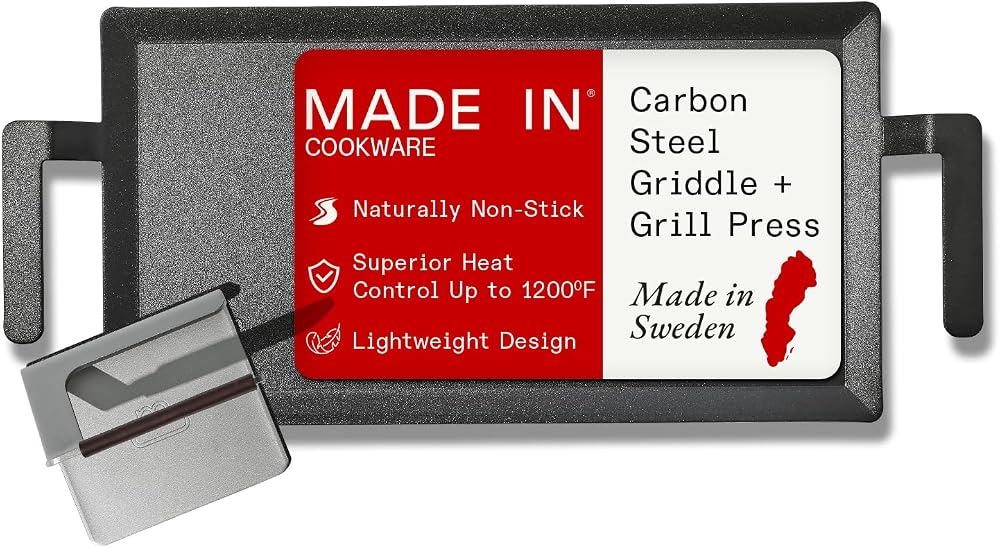 Made In Carbon Steel Griddle + Grill Set