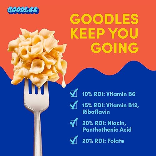 Vista 4 de Goodles Shella Good Pasta de Conchas y Queso Cheddar Blanco Envejecido – Repleta de Nutrientes con Queso Real, Fibra, Proteína, Prebióticos, Plantas