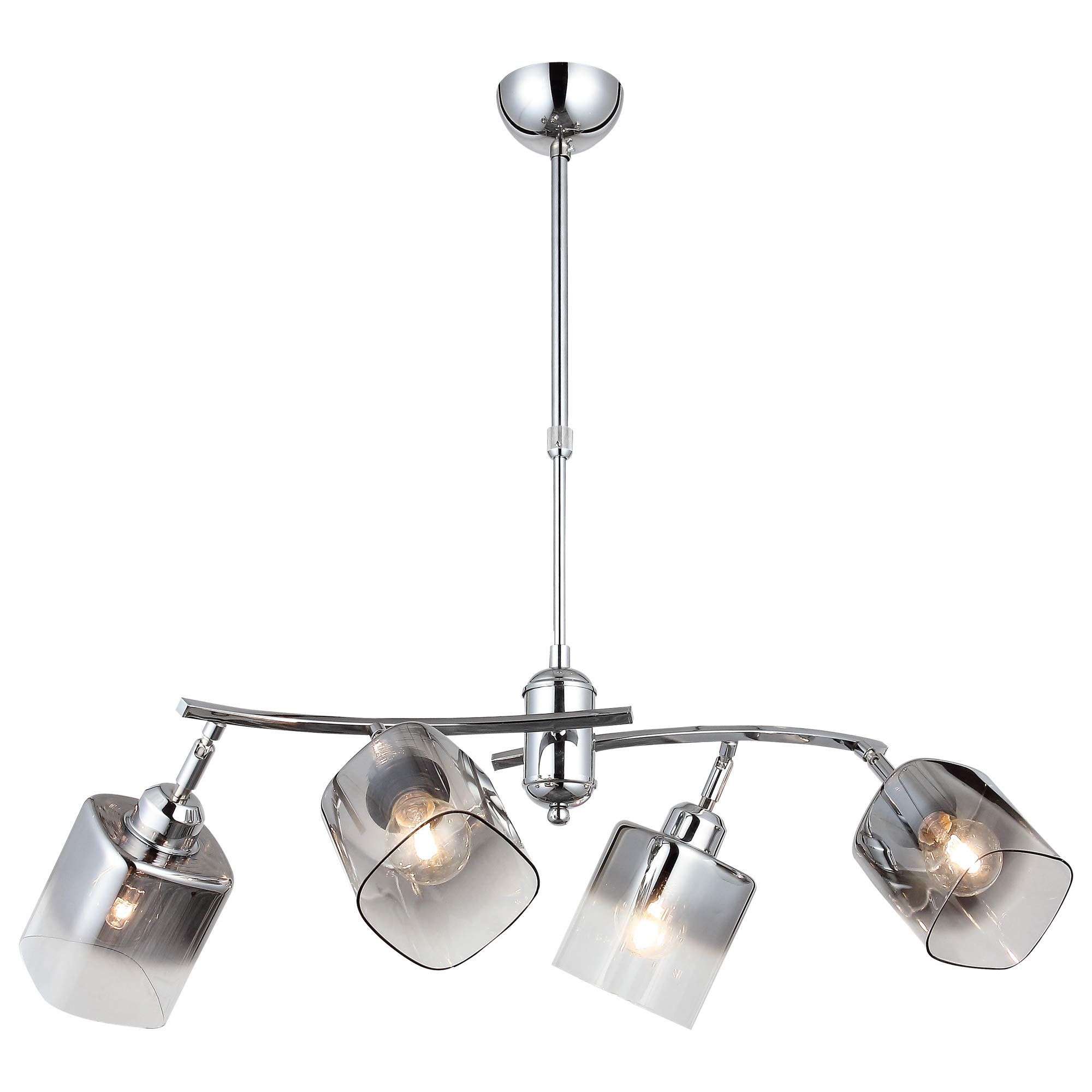 Lucea HOME MANIA, Lucea Derma, 4 X E27 Duy, Metal, Cam, 33 X 18 X 62 Cm, 1451-51-04, 4'lü, Krom Renkler