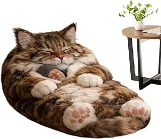 Adult Sleeping Bag, Cute Cat Slumber Bag, Cold Weather Blanket, Warm Washable Indoor Sleeping Sack, Comfortable Cold Weather Sleep Solution for Bedroom, 175x80cm Oversized Comfort for Home