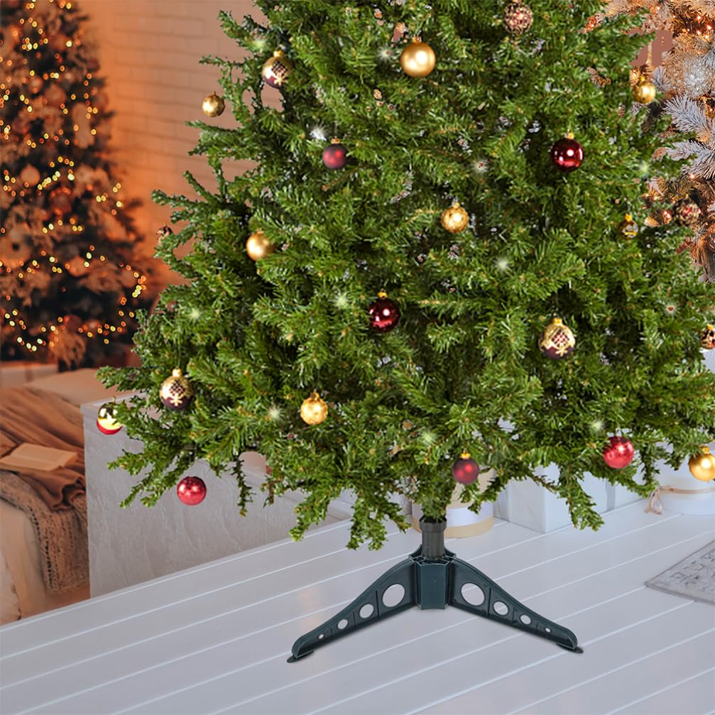 Veemoon 4pièces Support pour Sapin de Noël Stable Étagère de Support pour Sapin de Noël avec Design Épuré Facile à Installer sans Outils
