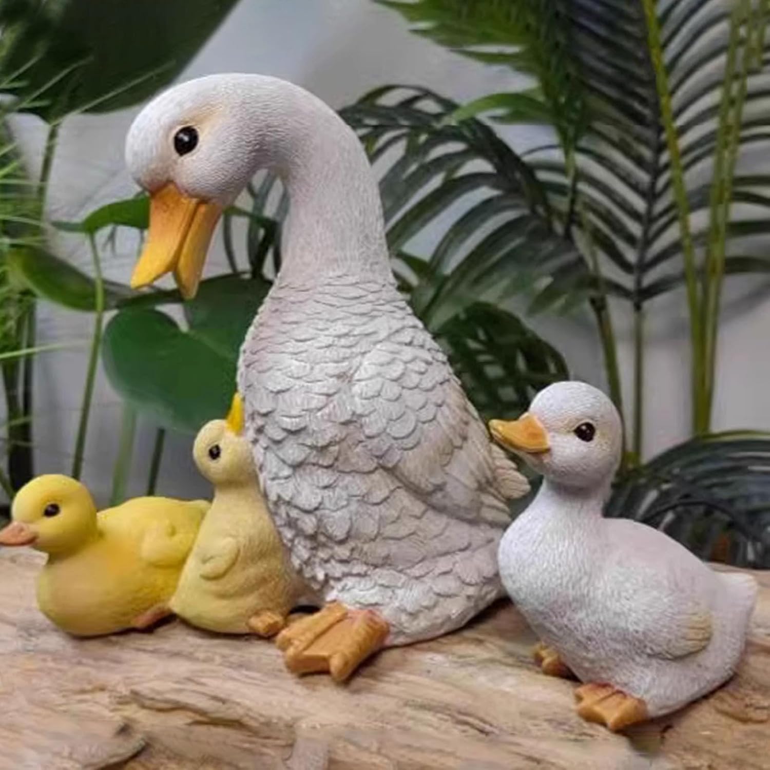 3 Piece Spitters for Small Ponds,Duck Animal Pond spitters with Water Pump, Polyresin Waterscape Sculpture for Courtyard and Home, Small Ponds, Garden Decor