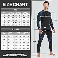 Vista 6 de UNIQUEBELLA Men's Thermal Underwear Sets Top & Long Johns Fleece Sweat Quick Drying Thermo Base Layer
