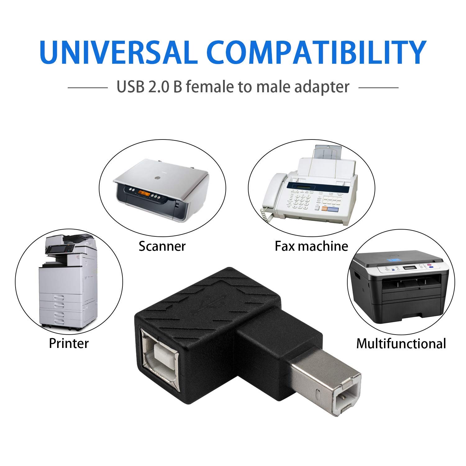 USB 2.0 Type A Female To USB B Male Scanner Printer Cable USB