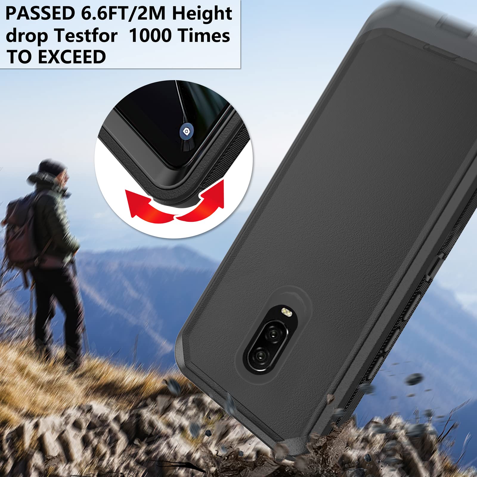 Asuwish Phone Case for OnePlus 6T with Screen Protector and Cell Cover  Hybrid Rugged Shockproof Hard Protective Accessories OnePlus6T A6013  OnePlus7
