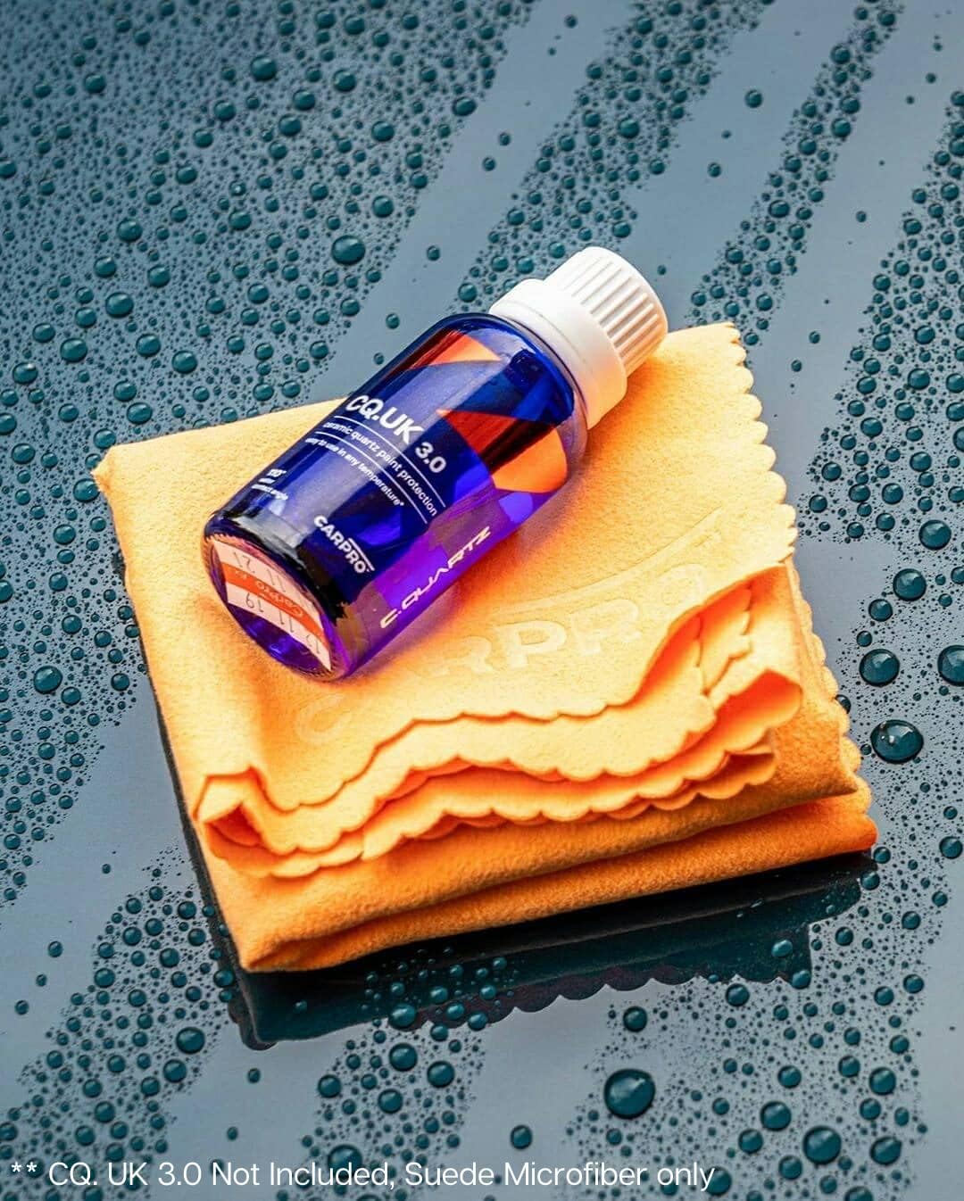 CARPRO Suede Microfiber Cloth Towels - Lint-Free, Tag-Free, Low Absorbent Microfiber Designed for CQUARTZ Ceramic Nano Coating Applications - 16" x16" (10 Pack)