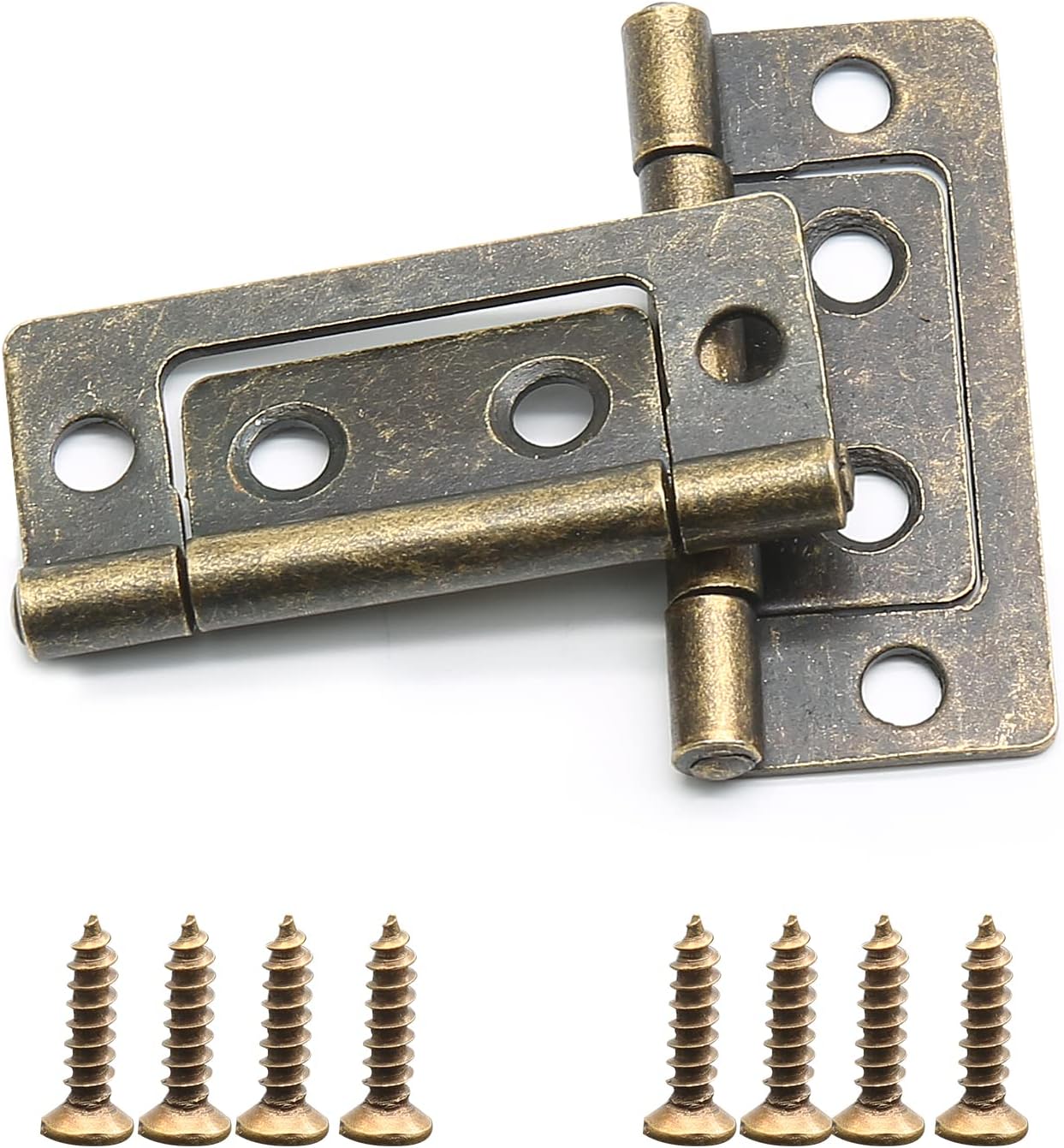 Piutouyar 12 Pack NonMortise Hinges Bronze Bifold Door Hinges 2 Inch x