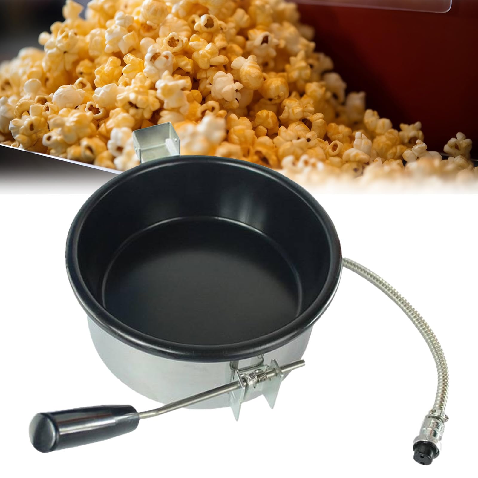 Popcorn Topf Ersatz für Heißluft Popcornmaschine, 230g Antihaft-Popcorntopf mit Ringheizelement, Leicht zu reinigende Anti-Scorch-Pfanne für elektrische Popcornmaschinen (3 holes-15mm)