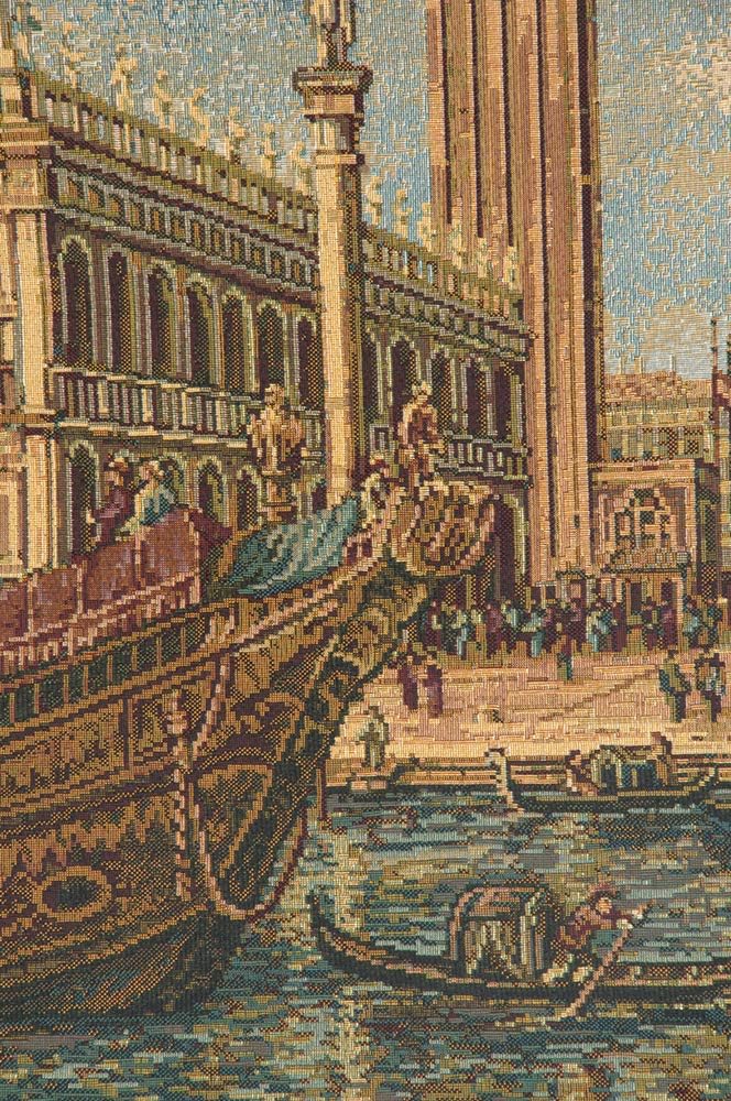 C Charlotte Home Furnishings Inc Venezia II italian Tapestry Wall Hanging | Viscose Cotton and Polyester Blend Wall Art | 38 in. x 26 in | Home Decor Accents | Inspired by Canaletto