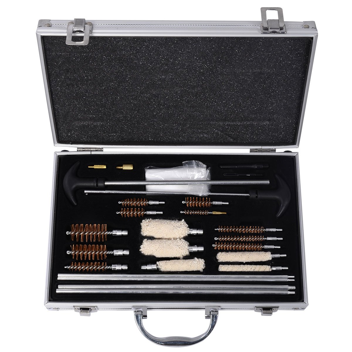 RELAX4LIFE Kit de Nettoyage Arme et Pistolet 103pcs, Mallette de Transport Entretien, Outils De Nettoyage pour Armes à Feu, Fusil, Carabine, Petit Calibre