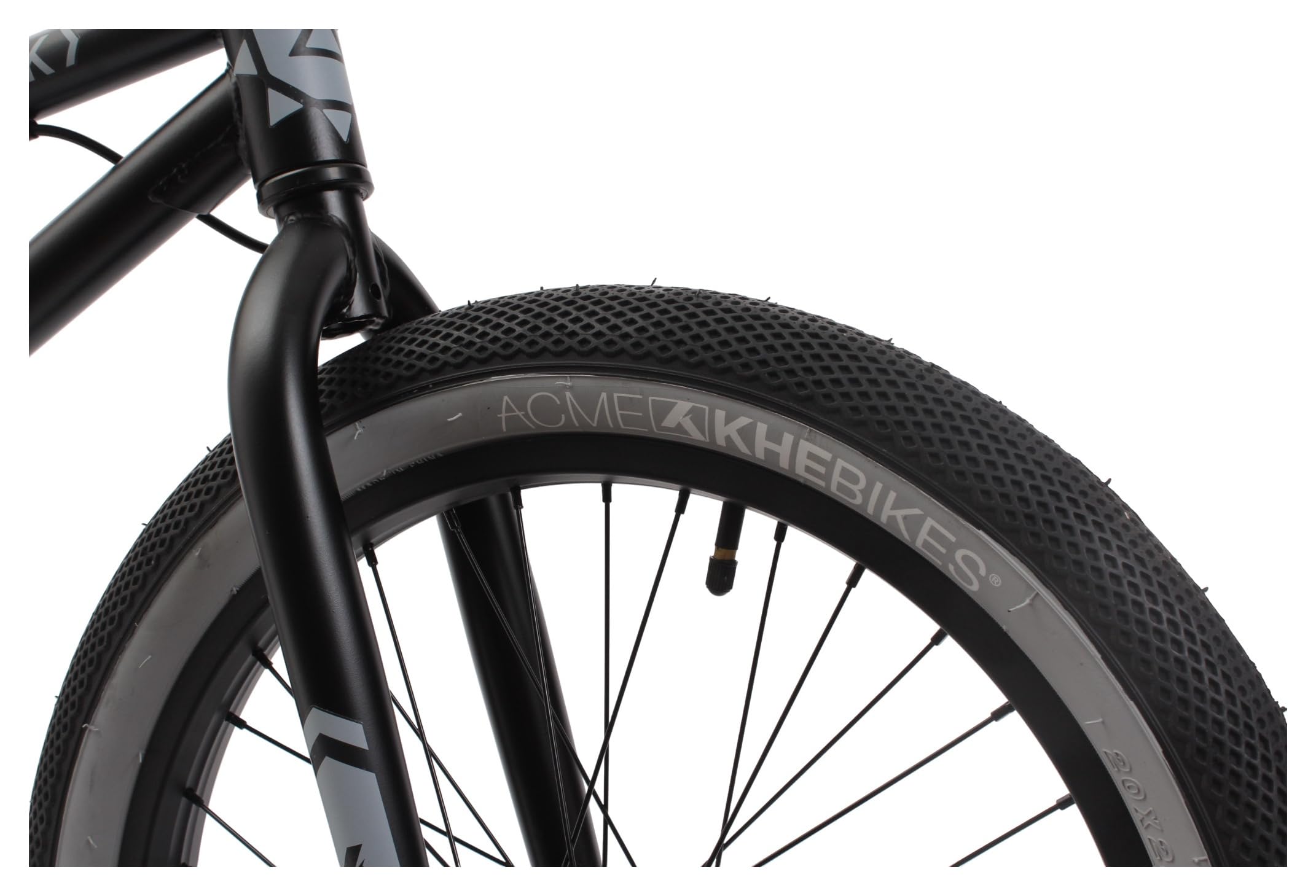 KHEbikes KHE Derrick Vélo BMX 20", léger, 11,1 kg, BMX Freestyle pour débutants et confirmés, tube supérieur de 20,6", 2025, noir mat