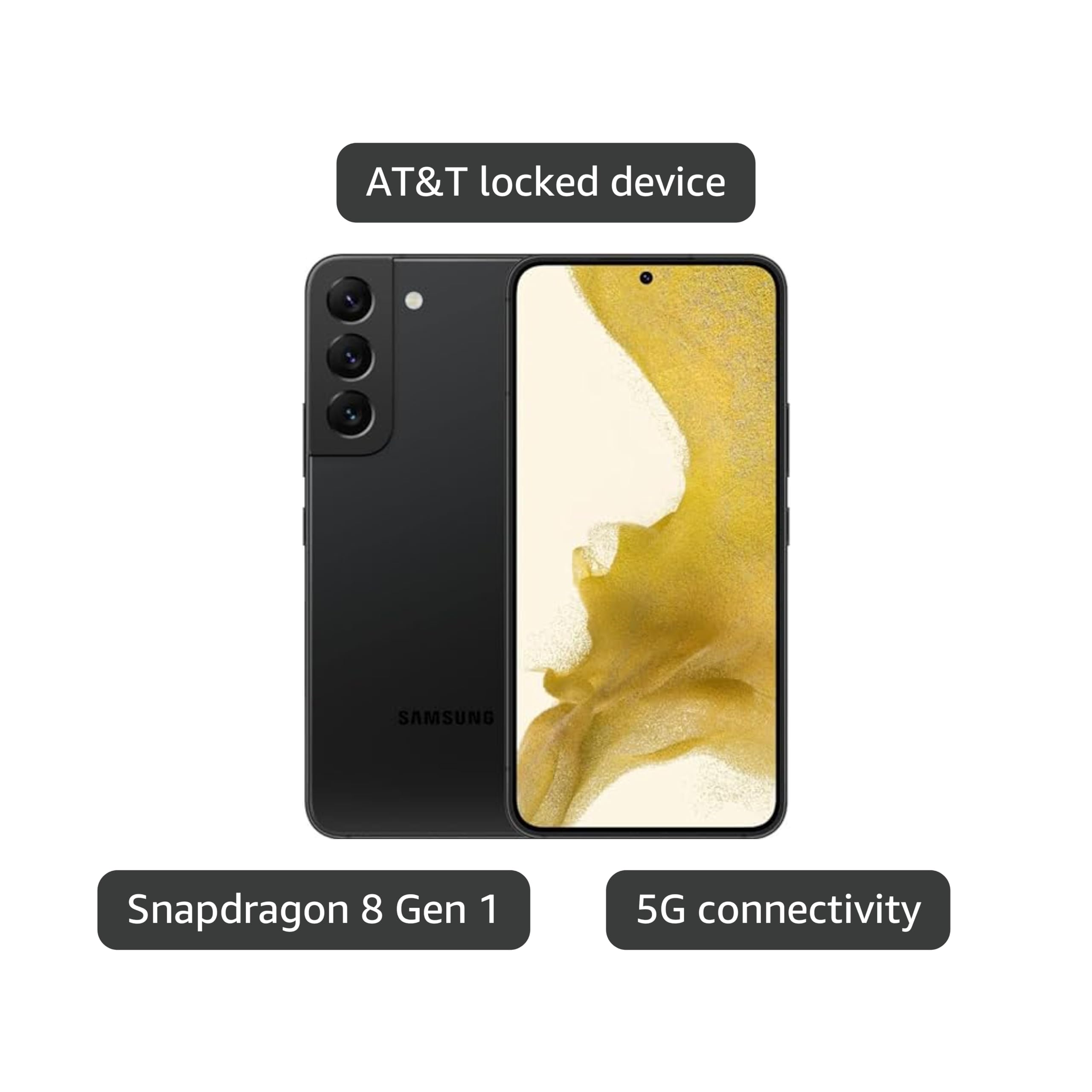 Amazon.com: Samsung Galaxy S22 5G, US Version, 128GB, Black - AT&T Amazon.com: Samsung Galaxy S22 5G, US Version, 128GB, Black - AT&T