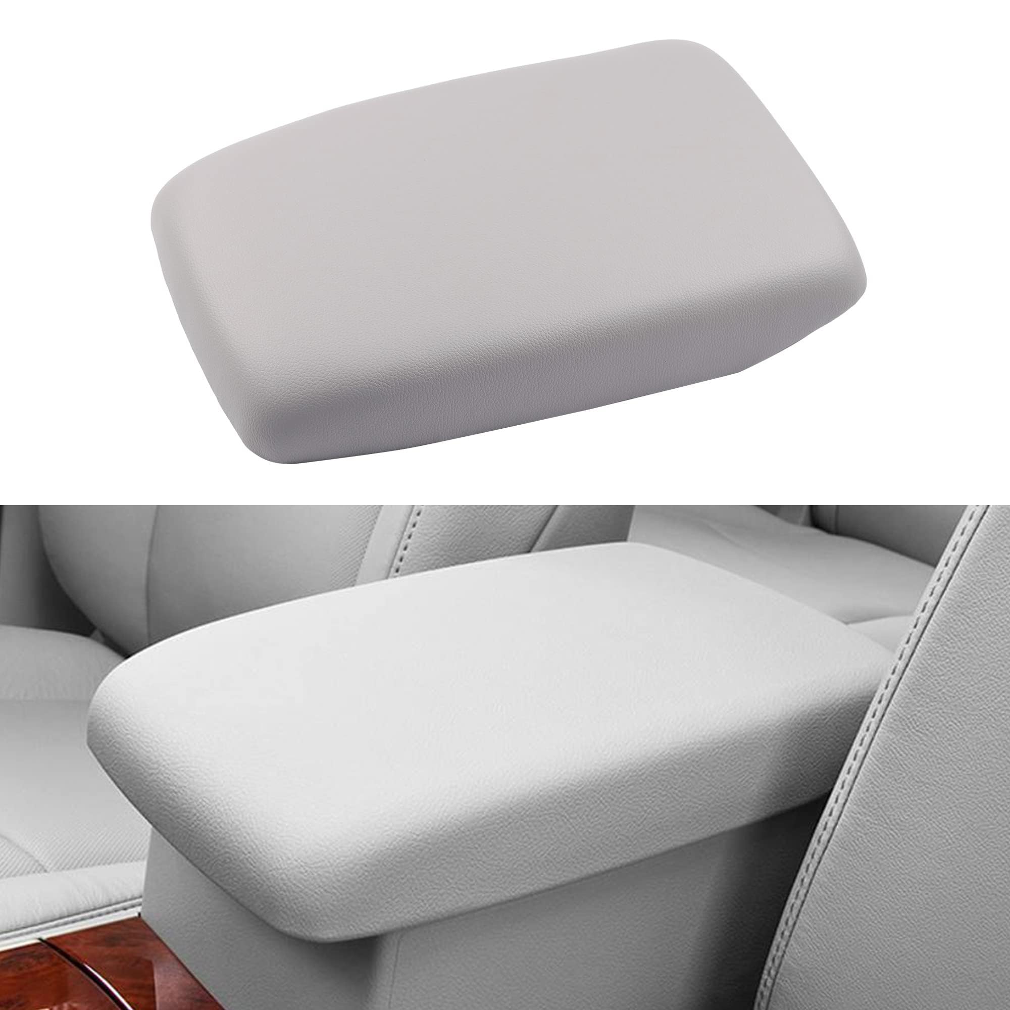 Dasbecan Center Console Armrest Cover Lid kit Compatible with 2008 2009 2010 2011 2012 2013 Toyota Highlander Gray