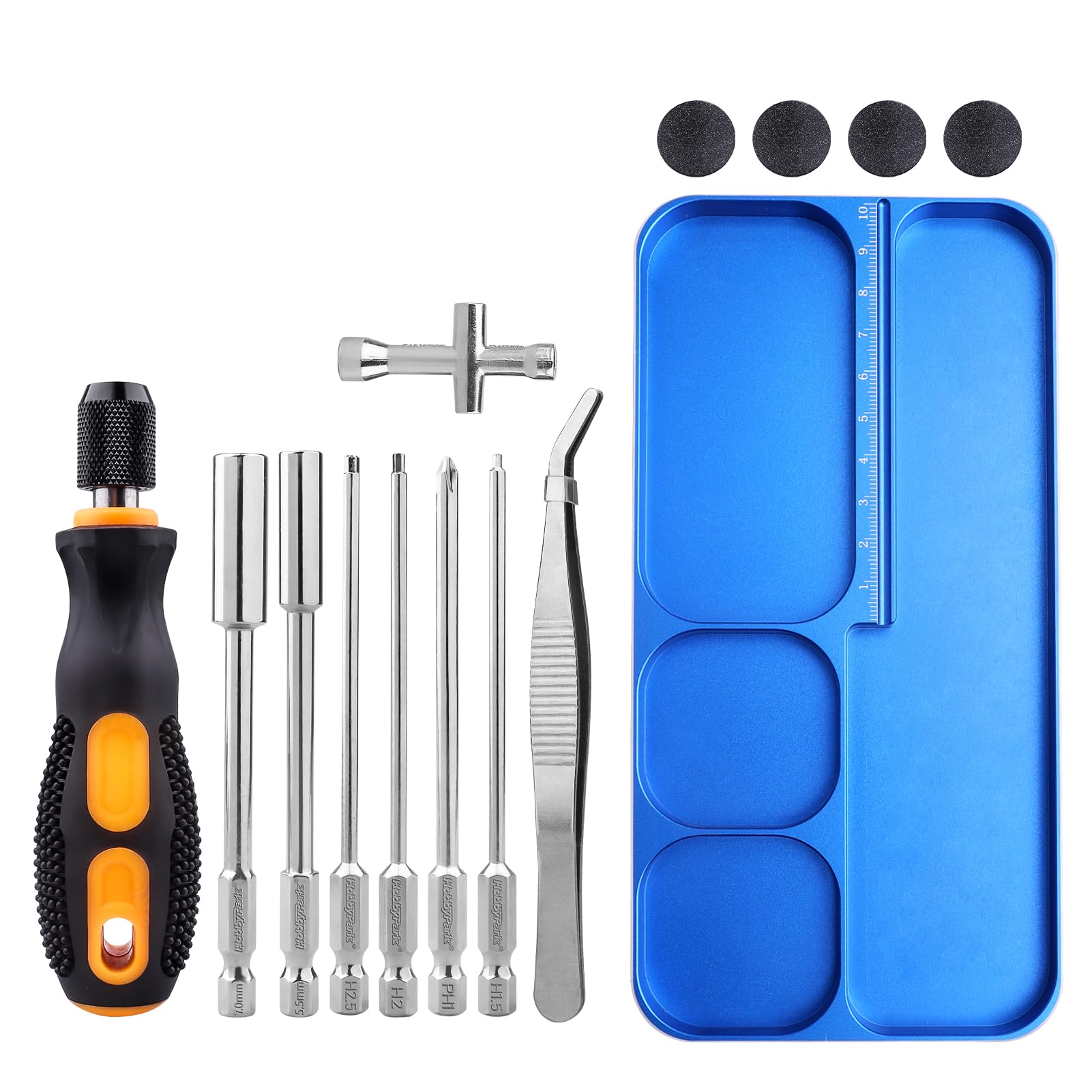 Amazon.com: HobbyPark RC Hex Drivers Tool Set with Screw Tray, 1/4