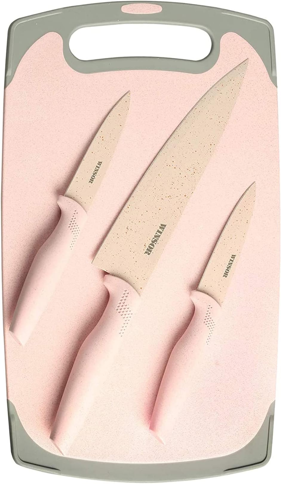 Winsor Cutting Board Knife Set, Pink