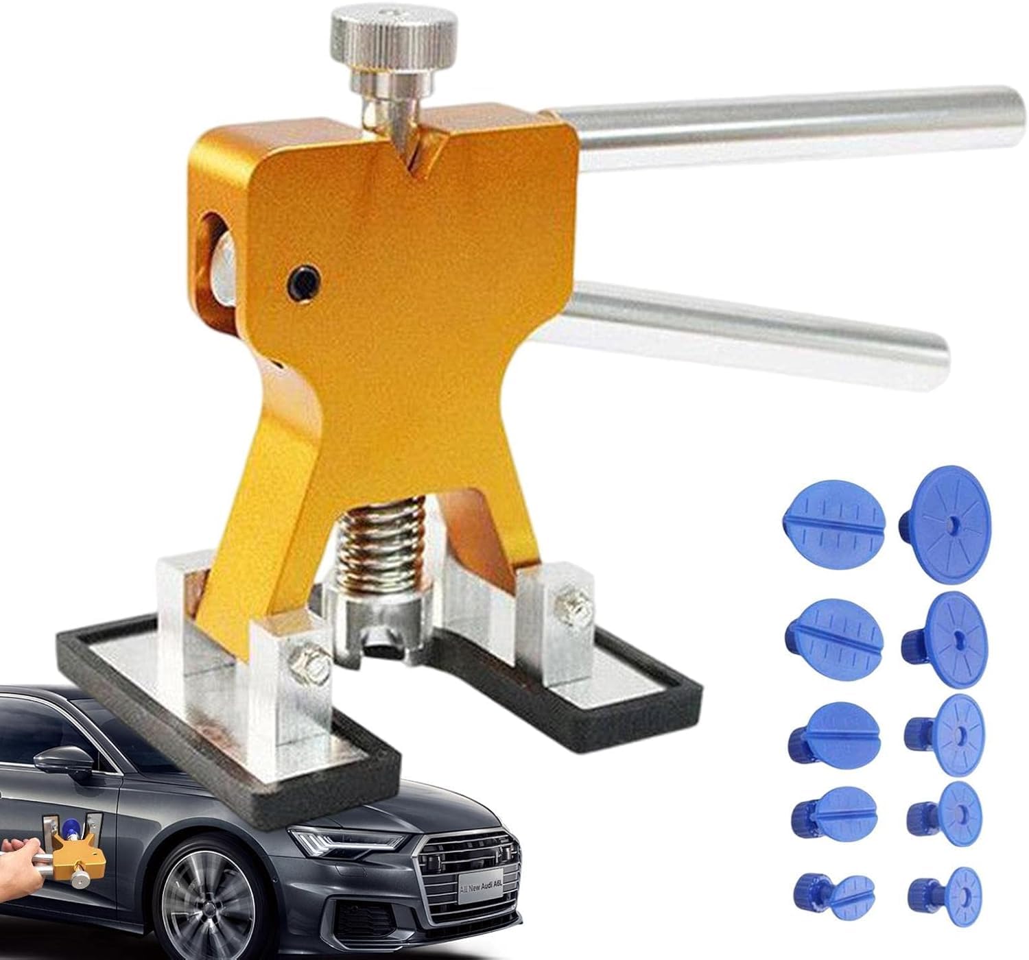 Mayhug, estrattore per ammaccature, kit per la rimozione delle ammaccature | Kit estrattore per ammaccature per auto con 18 guarnizioni, kit estrattore per ammaccature per auto, estrattore per