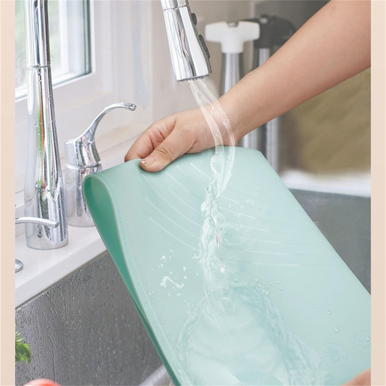 Tappetino da Forno da Cucina Tappetino for impastare in silicone con bordo impermeabile da 4 mm per Qualsiasi Luogo(60x100cm)