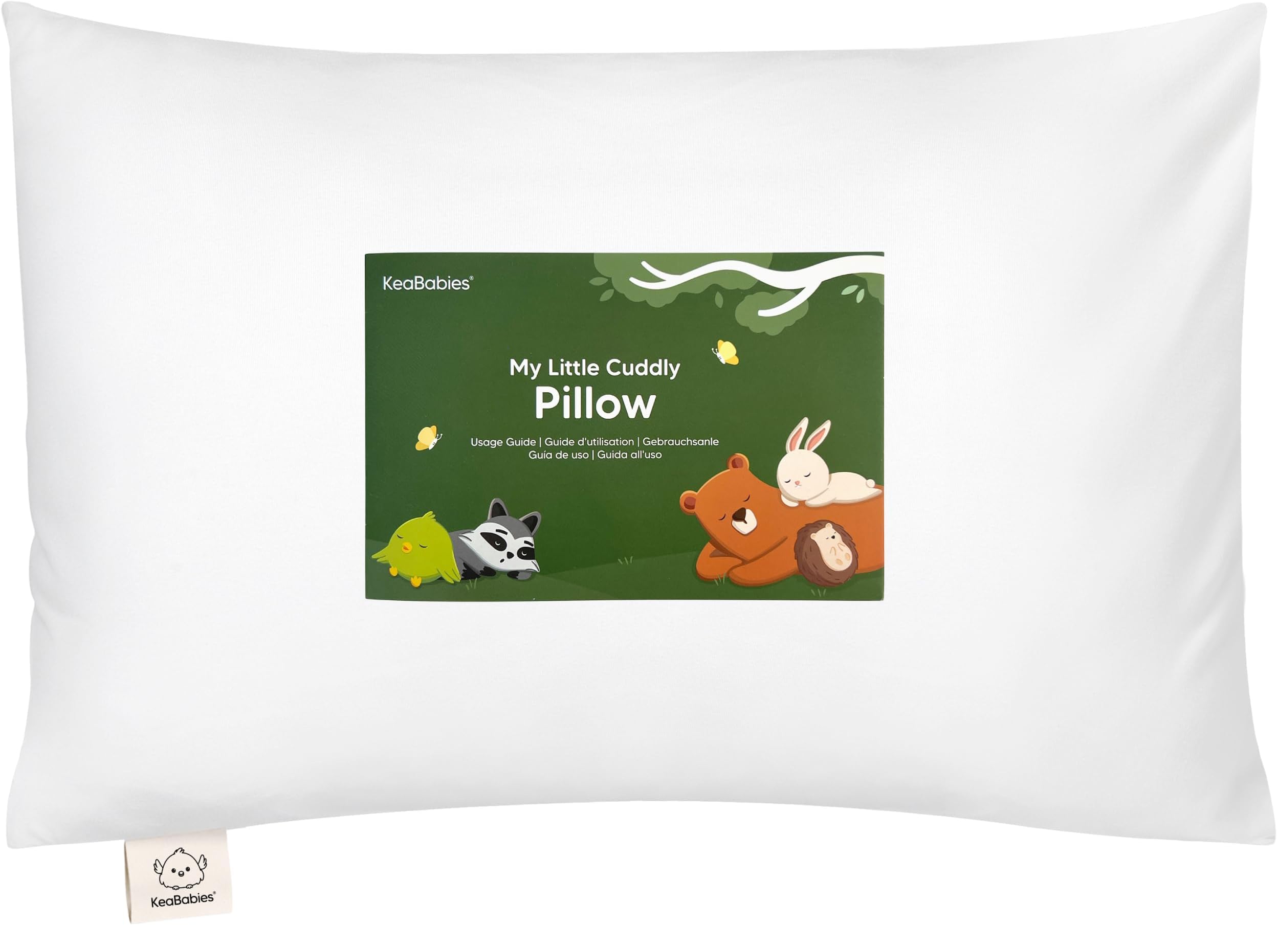 Toddler Pillow with Pillowcase - 13x18 My Little Cuddly Kids Travel Pillows for Sleeping, Nap, Viscose from Bamboo Nursery Pillowcase, Soft & Breathable, Toddler 2-5 Years Old (Soft White)