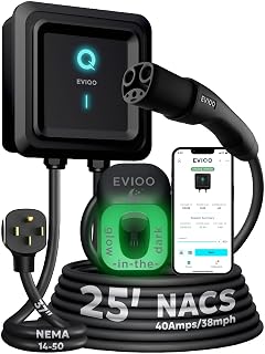 EVIQO Level 2 EV Charger NACS 40A NEMA 14-50 - 240V Wall Charging Station - Amazon product rated Grade A