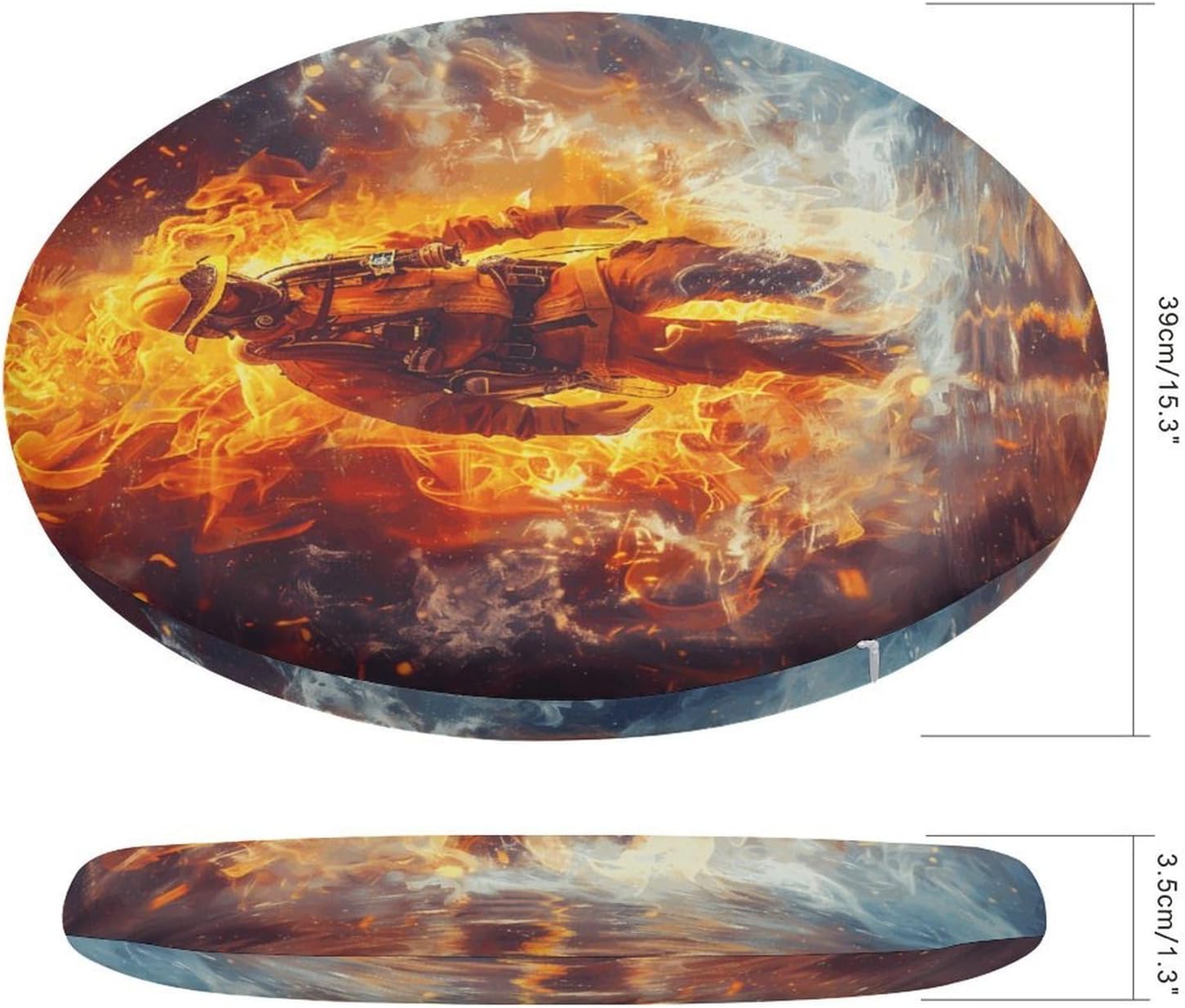 Firefighter Fireman Flame Chair Cushions Floor Pillow Chair Pad