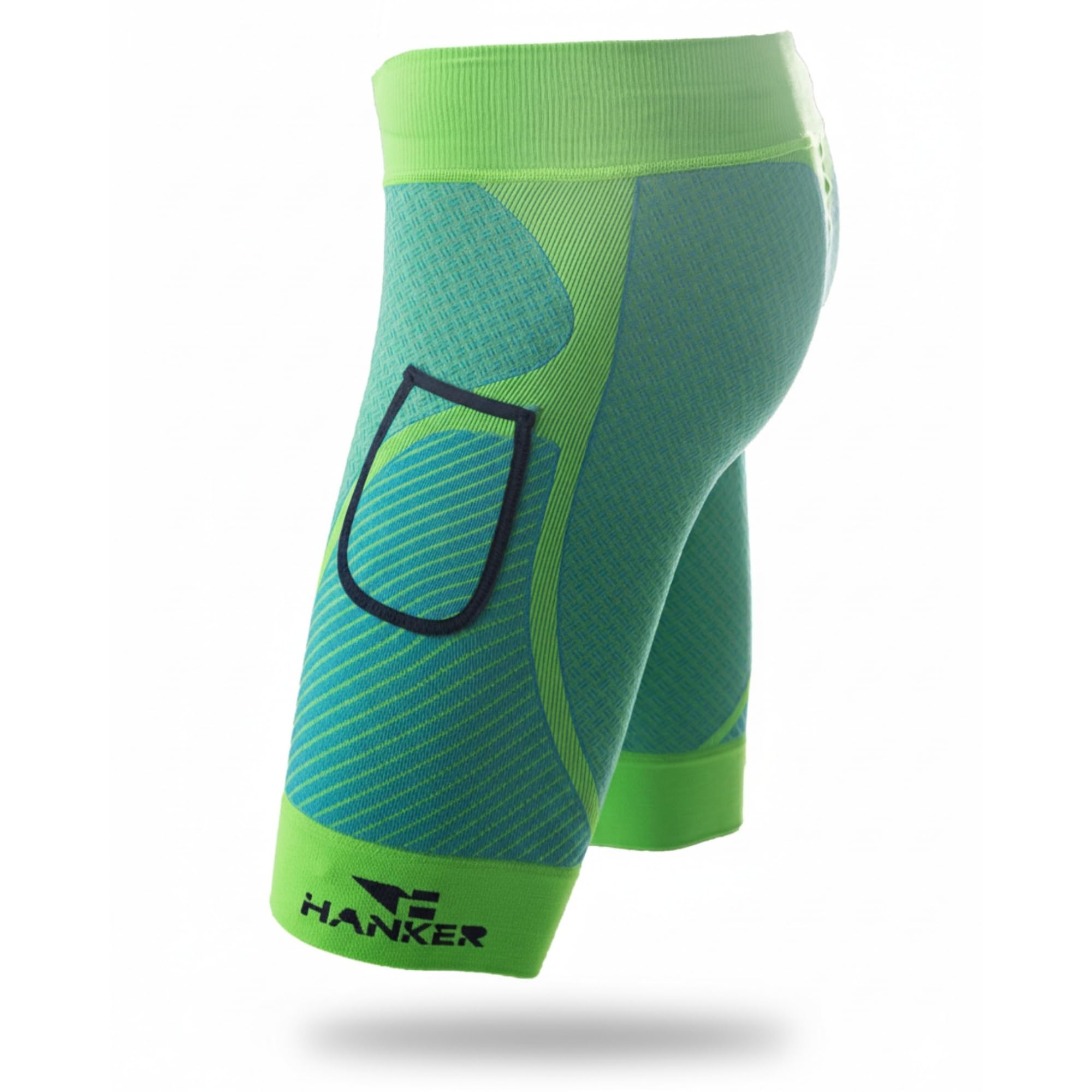 HANKER Kompressions-Shorts für Herren mit thermoregulierendem Gewebe, großen Taschen und flachen Nähten, ideal für Laufen und Trailrunnen