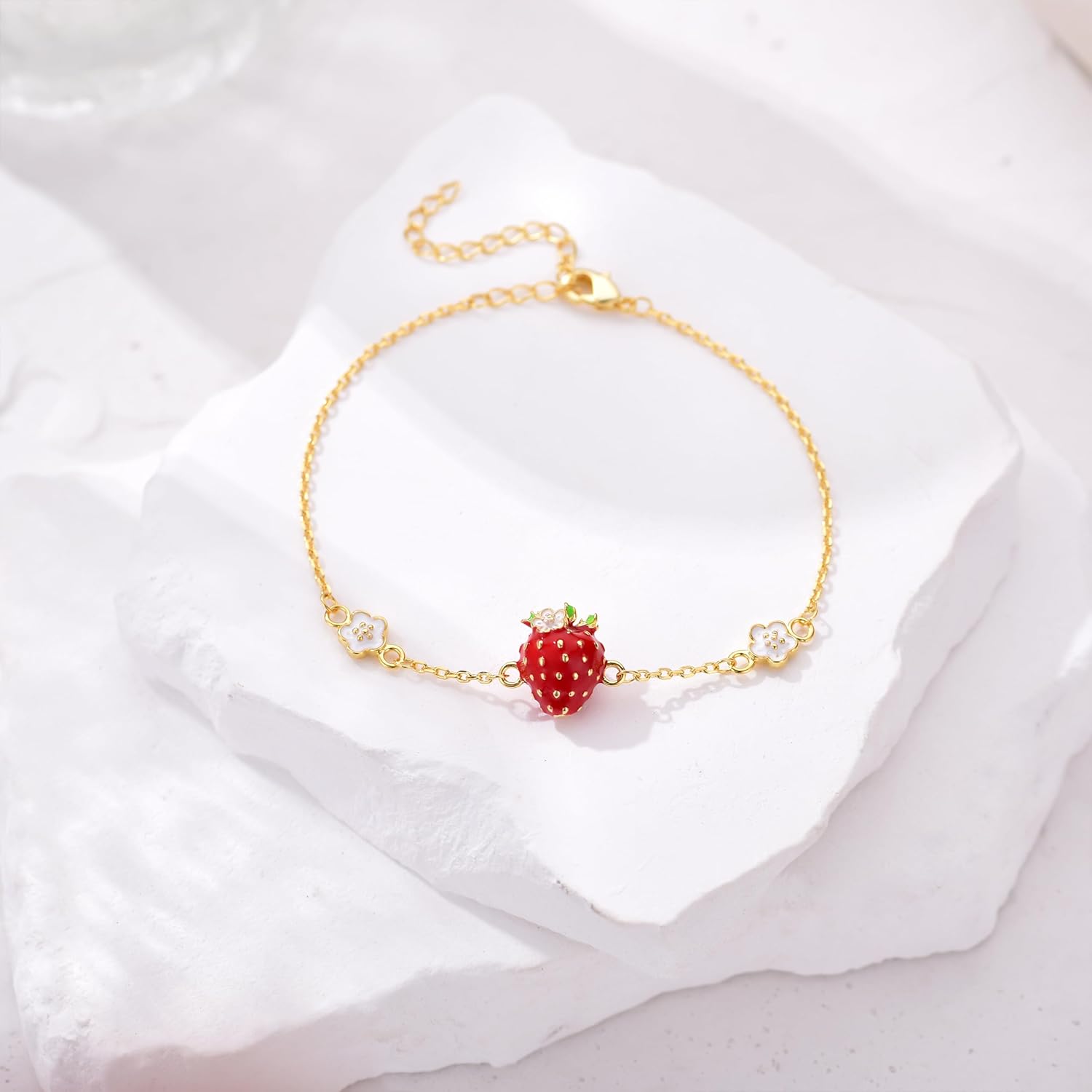 Ladybug/Cardinal/Strawberry/Music Note Bracelet Jewelry Gifts for Women - Image 5