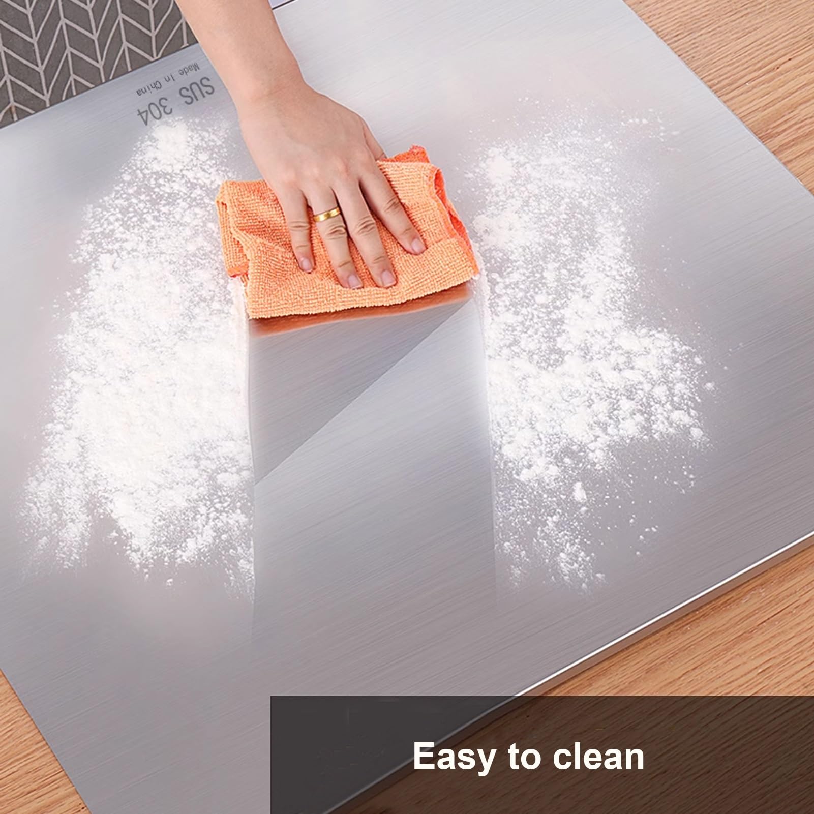 Tagliere in acciaio inox per cucina, grande superficie per preparare pane e carne, vassoio antibatterico facile da pulire