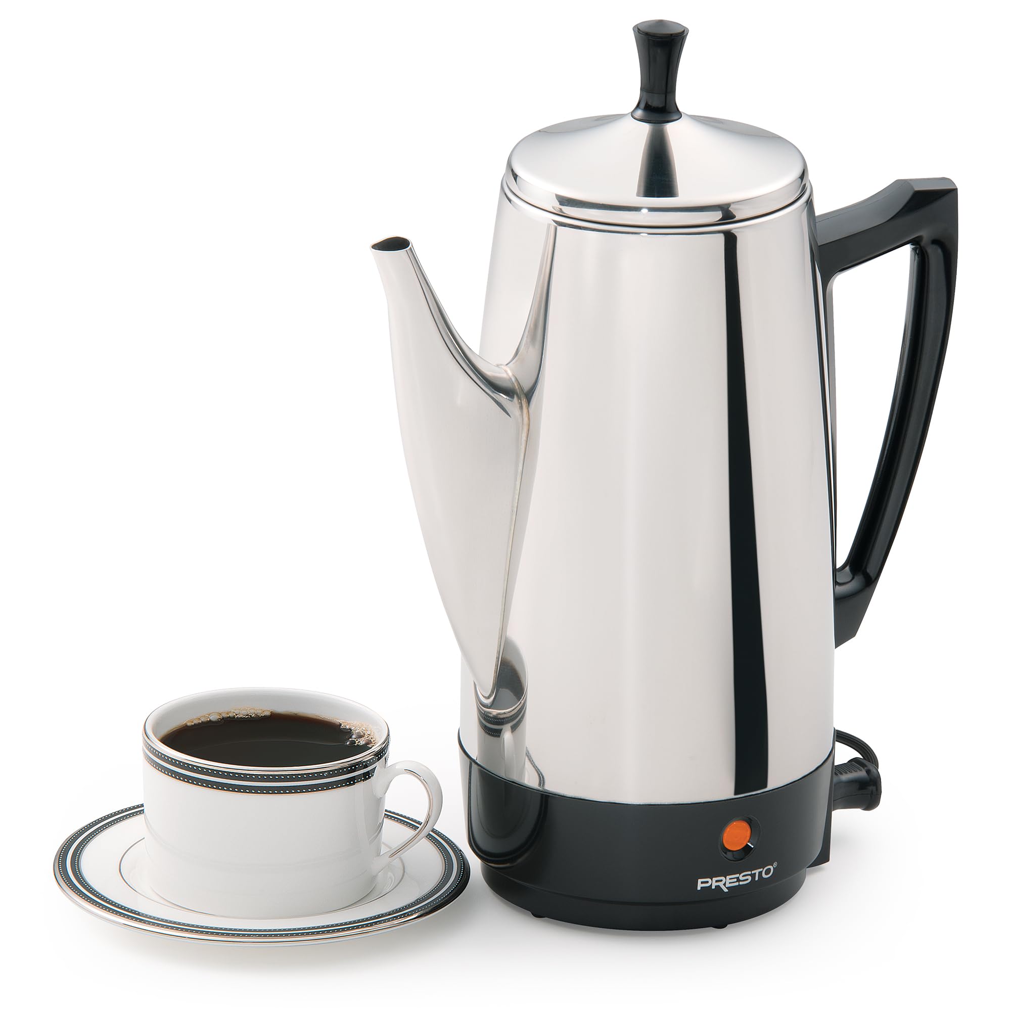 Presto 02811 - Cafetera (Cafetera turca, Negro, Acero inoxidable, 12 tazas, De café molido, 800 W, Café)
