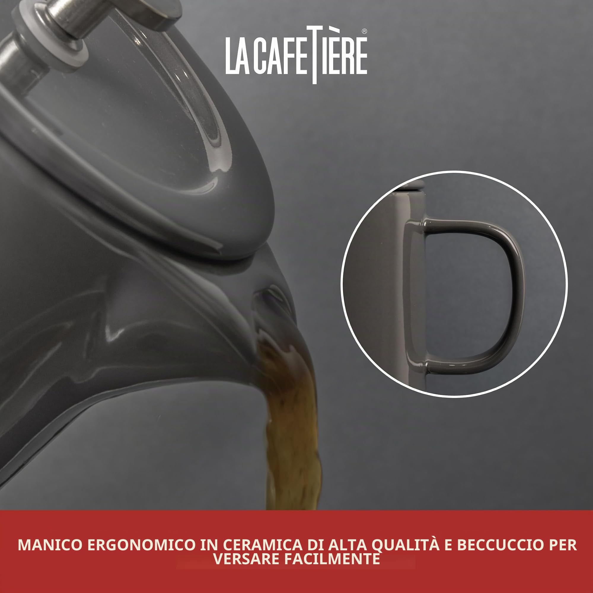 La Cafetiere Barcelona Cool Grey Ceramica 850ml