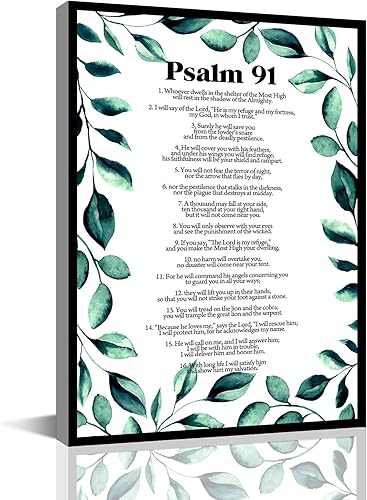 Miniatura 7 de Salmo 91 - Póster de arte para pared, versículo bíblico español, Salmo 91, versículo bíblico imprimible en español para imprimir en el hogar, sala