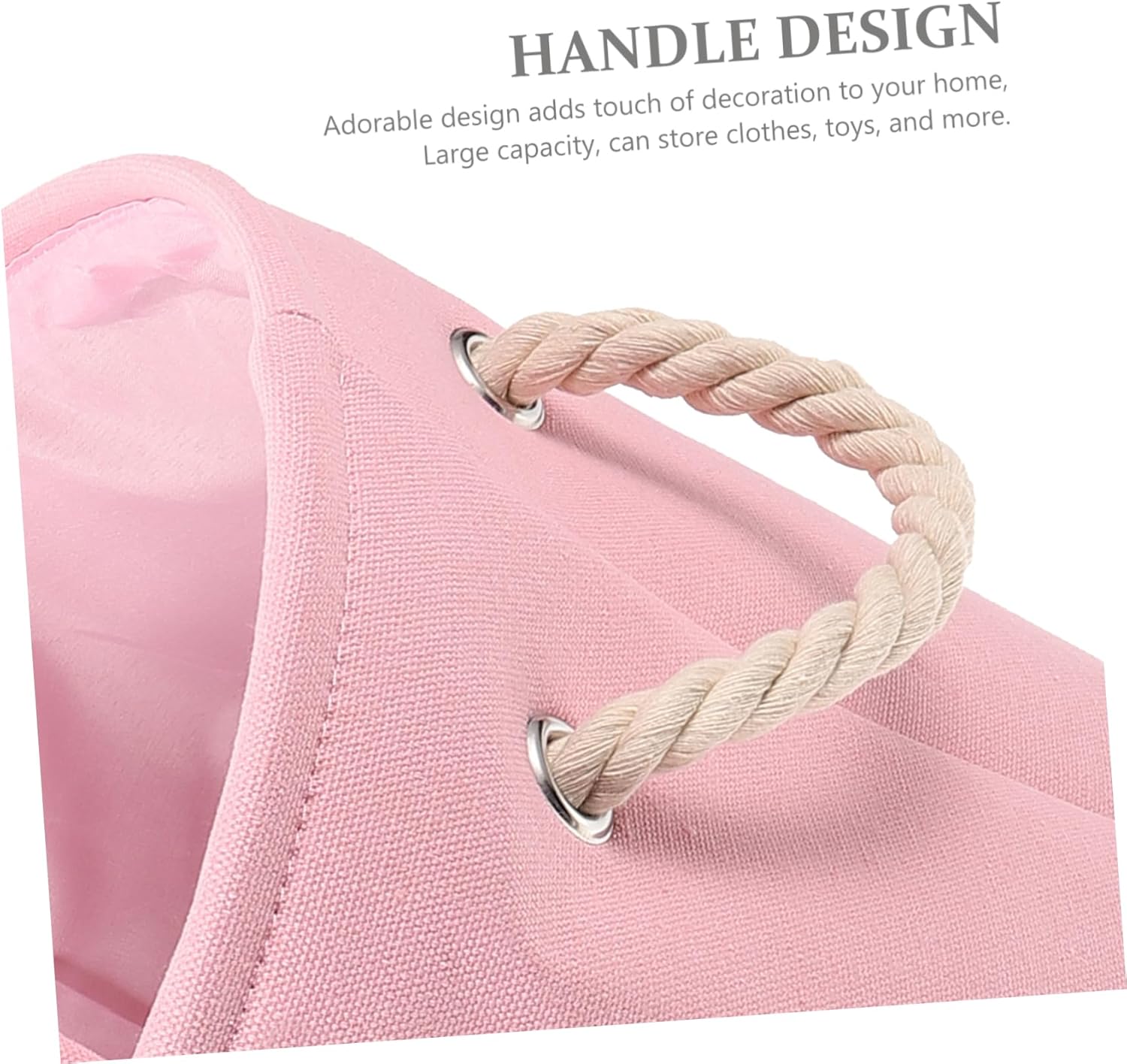 Large Breathable Laundry Basket with Spacious Opening Multipurpose Clothes Storage Hamper for Laundry Cute Pink Cat Design Fabric Organizer for Home Use