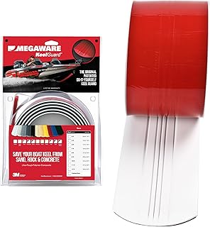 MEGAWARE KEELGUARD USA-Made, Original DIY Keel Guard, 5-Inch Wide, 4-12ft Sizes, 11 Colors, Complete Install Kit with Primer, Hull Protector, for Fiberglass and Some Aluminum Boats, Marine-Grade